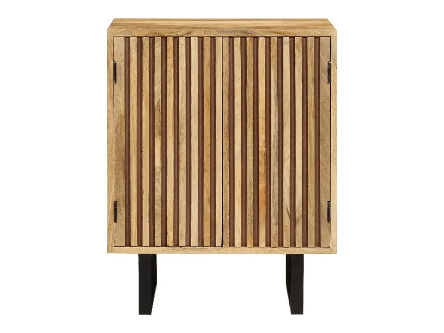 Aparador con 2 puertas madera maciza de mango 55x35x70 cm