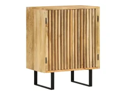 Aparador con 2 puertas madera maciza de mango 55x35x70 cm