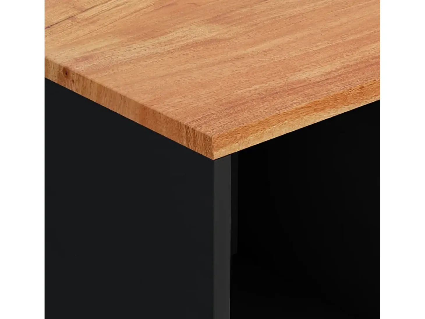 Aparador con 2 puertas madera maciza de acacia 80x33x75 cm