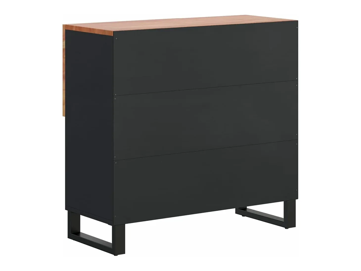 Aparador con 2 puertas madera maciza de acacia 80x33x75 cm