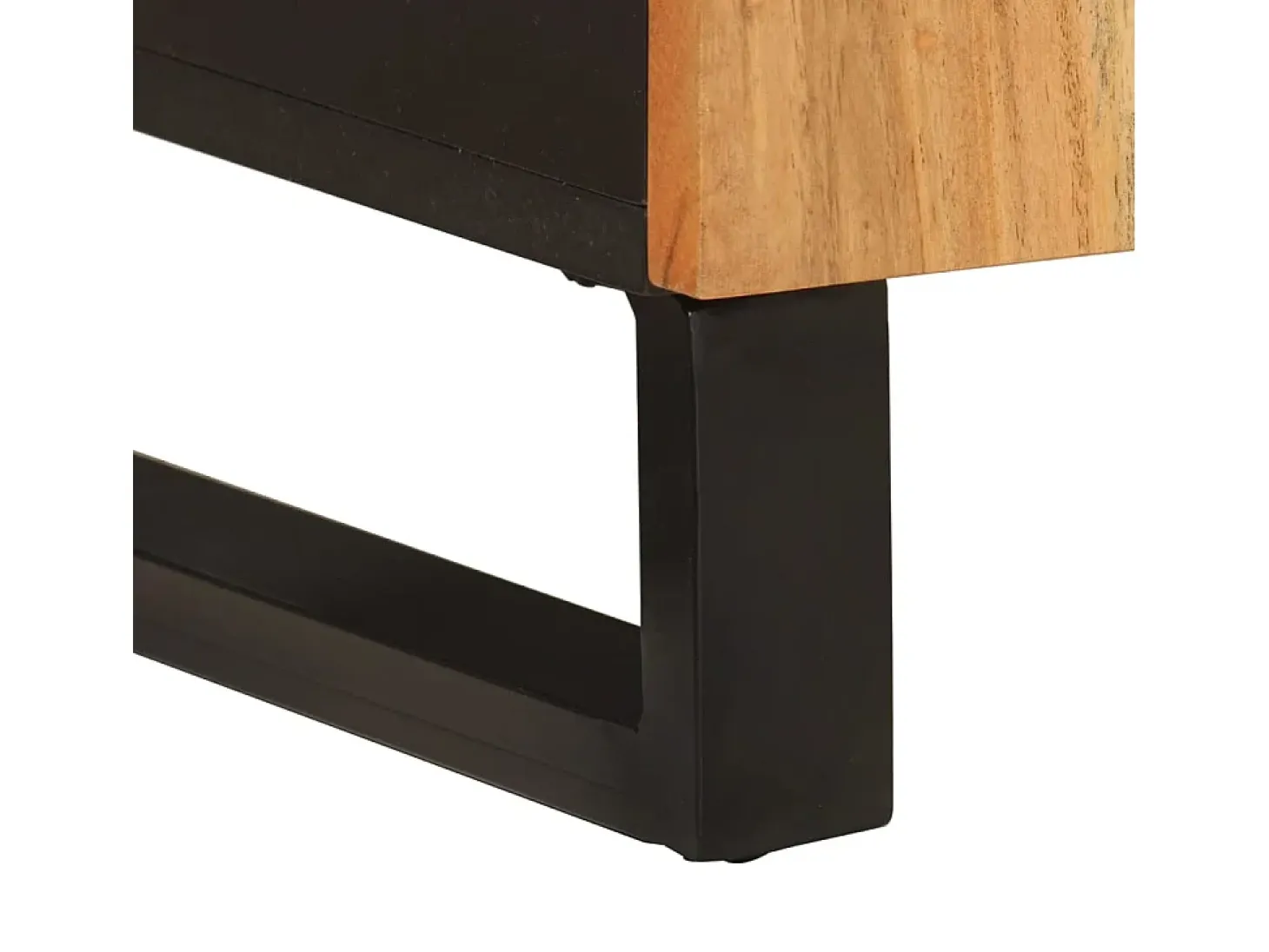 Aparador con 2 puertas madera maciza de acacia 60x33x75 cm