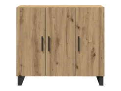 Aparador con 3 Puertas Roble Artesano 90x34x80 cm Madera de Ingeniería