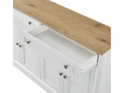 Aparador con 4 puertas y 2 cajones - madera - altura 150 cm - tapa natural