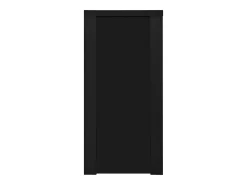 Aparador con 4 puertas y estantes ajustables, 140x38x80 cm, mueble de madera, para recibidor o salón, negro