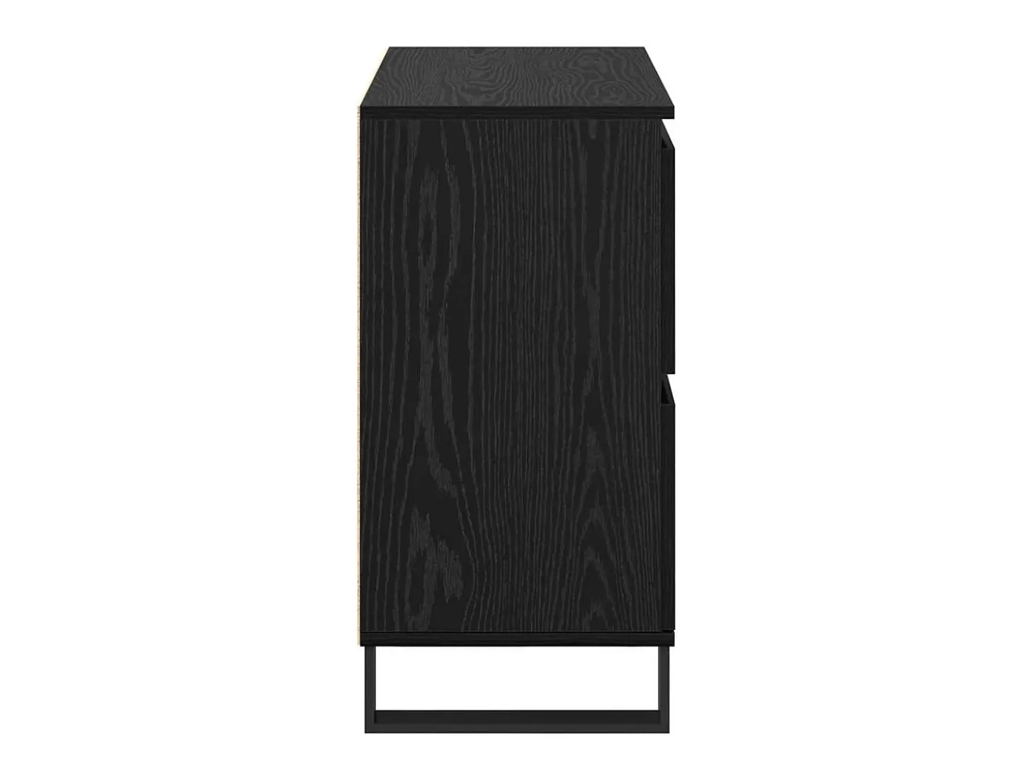 Aparador con almacenaje con puerta Negro 60 x 35 x 70 cm Madera de ingeniería
