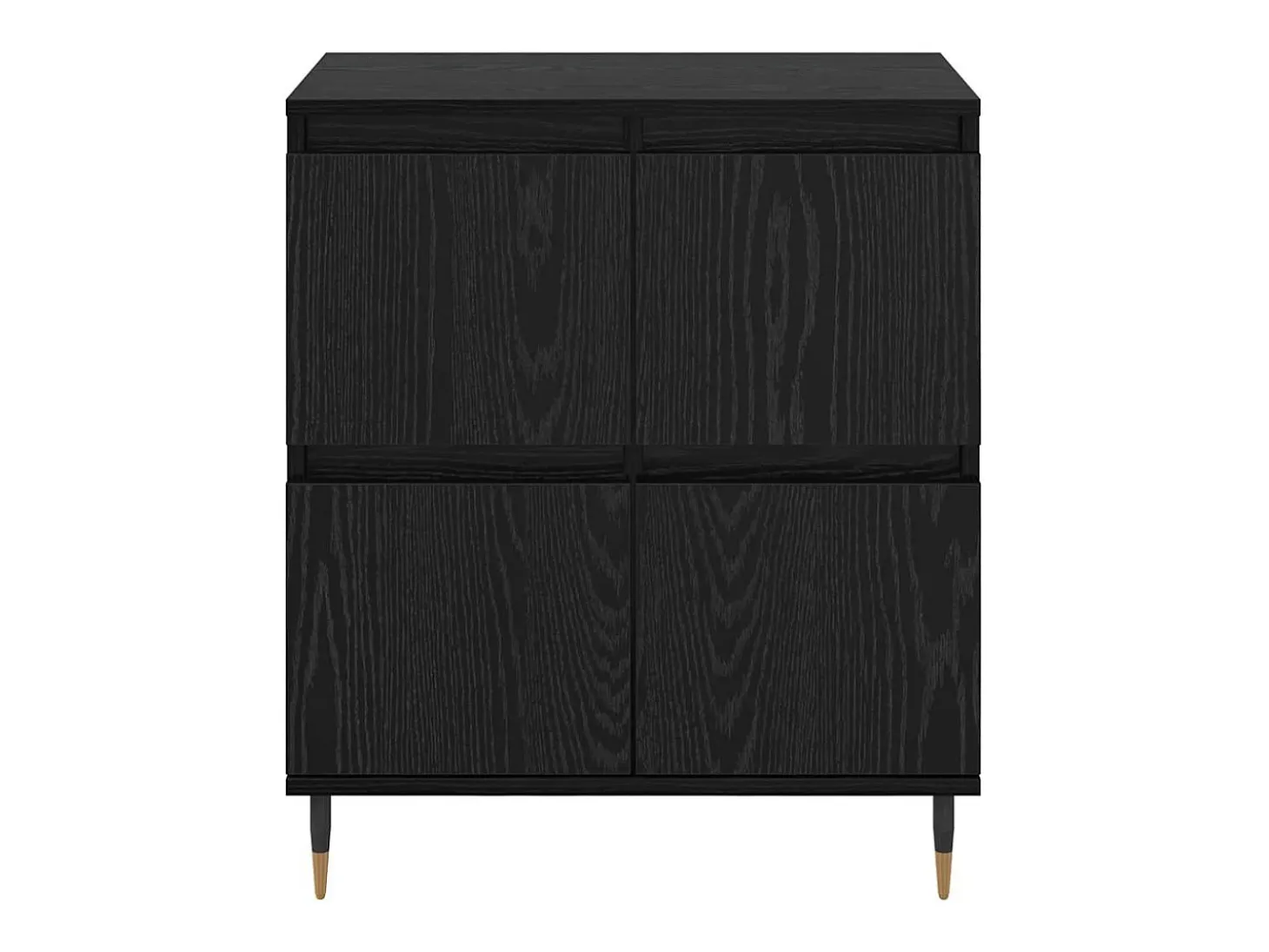 Aparador con almacenaje con puerta Negro 60 x 35 x 70 cm Madera de ingeniería