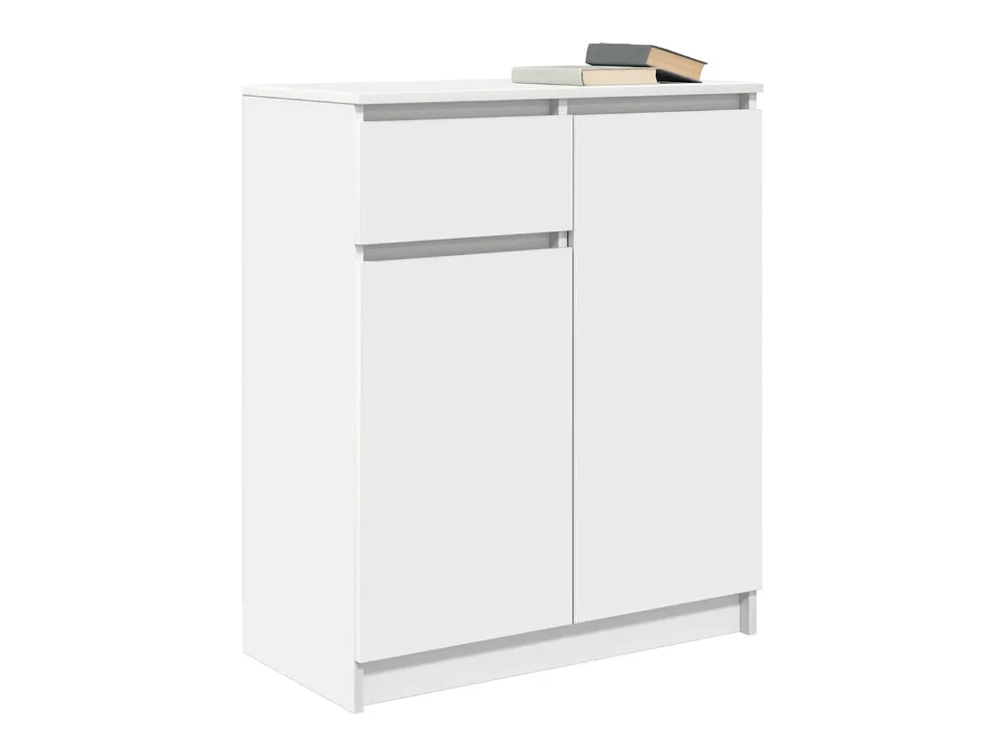 Aparador con cajón blanco 71x35x84 cm madera contrachapada