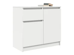 Aparador con cajón blanco 71x35x65 cm madera de ingeniería