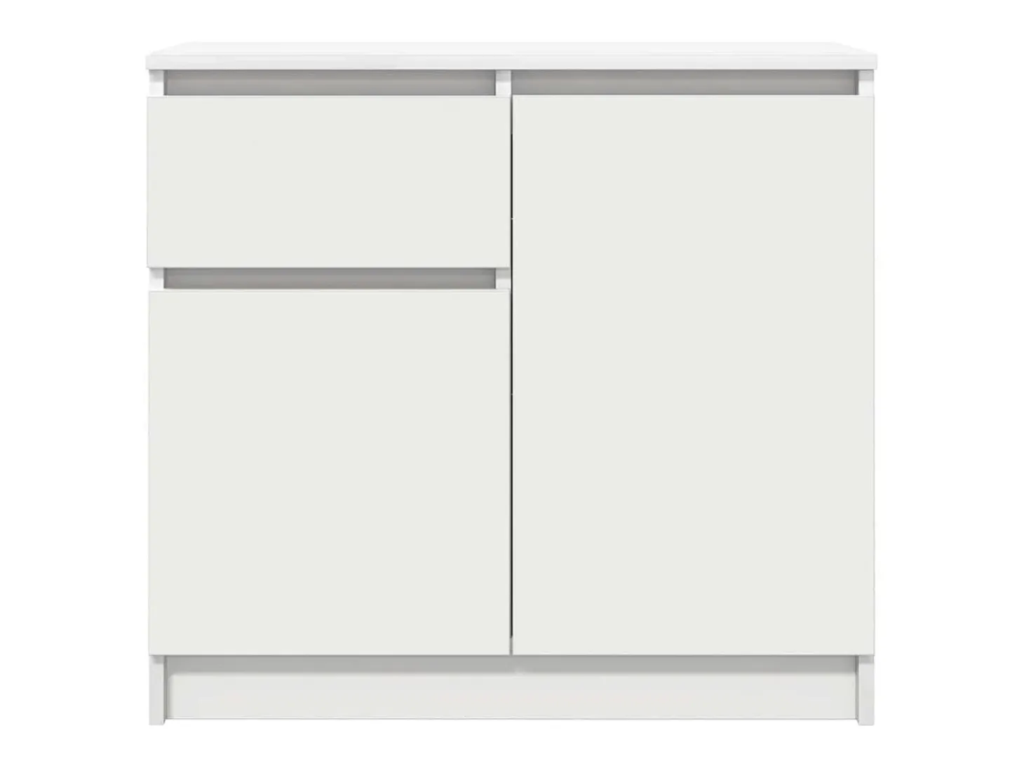 Aparador con cajón blanco 71x35x65 cm madera de ingeniería