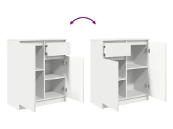 Aparador con cajón blanco 71x35x84 cm madera de ingeniería