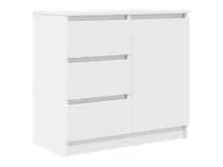 Aparador con cajón blanco 71x35x65 cm madera de ingeniería