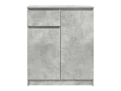 Aparador con cajón gris hormigón 71x35x84 cm madera de ingeniería