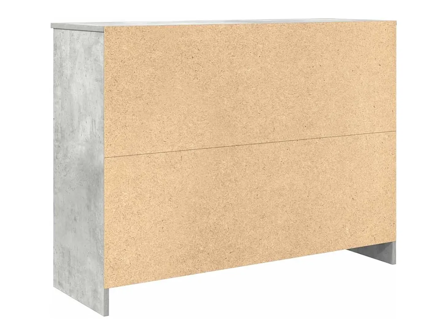 Aparador con cajón gris hormigón 101x35x76 cm madera ingeniería