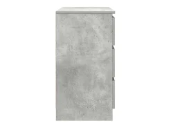 Aparador con cajón gris hormigón 71x35x65 cm madera de ingeniería
