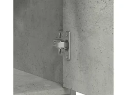 Aparador con cajón gris hormigón 80x34x76 cm madera ingeniería