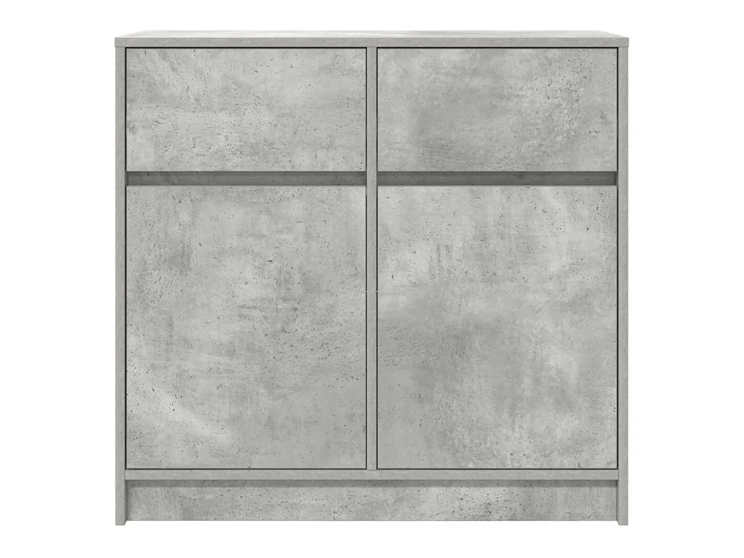 Aparador con cajón gris hormigón 80x34x76 cm madera ingeniería