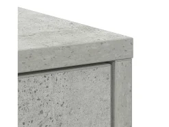 Aparador con cajón gris hormigón 80x34x76 cm madera ingeniería