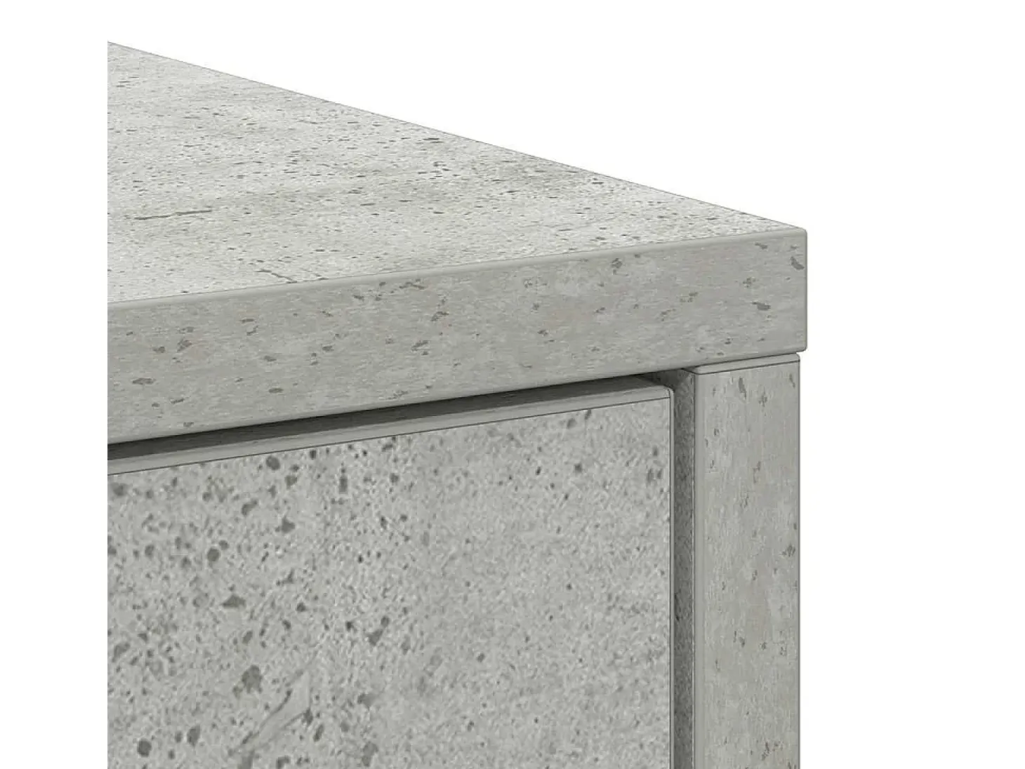 Aparador con cajón gris hormigón 80x34x76 cm madera ingeniería