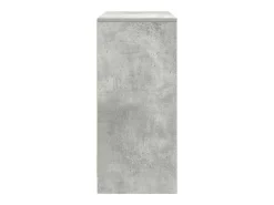 Aparador con cajón gris hormigón 80x34x76 cm madera ingeniería