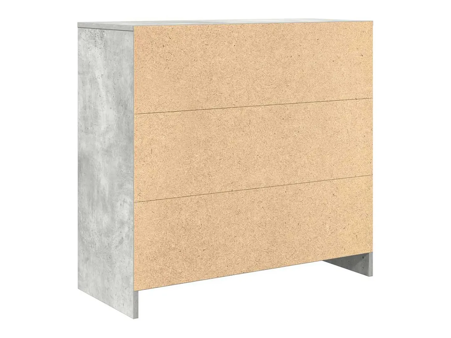 Aparador con cajón gris hormigón 80x34x76 cm madera ingeniería