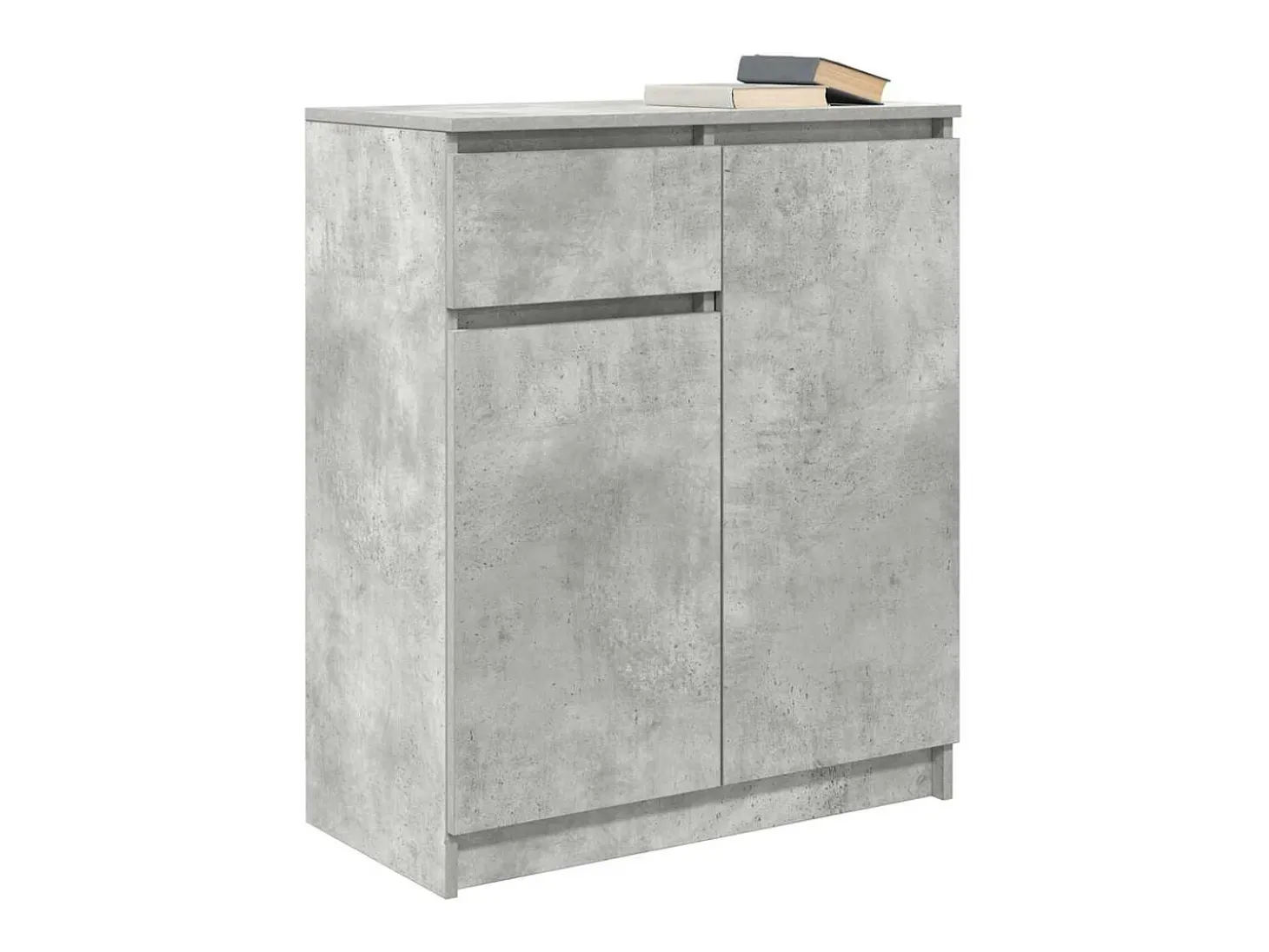 Aparador con cajón gris hormigón 71x35x84 cm madera ingeniería