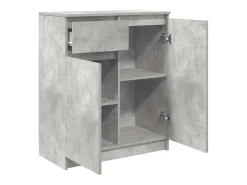 Aparador con cajón gris hormigón 71x35x84 cm madera ingeniería