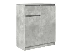 Aparador con cajón gris hormigón 71x35x84 cm madera ingeniería