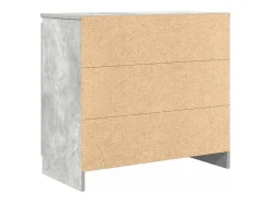 Aparador con cajón gris hormigón 71x35x65 cm madera ingeniería