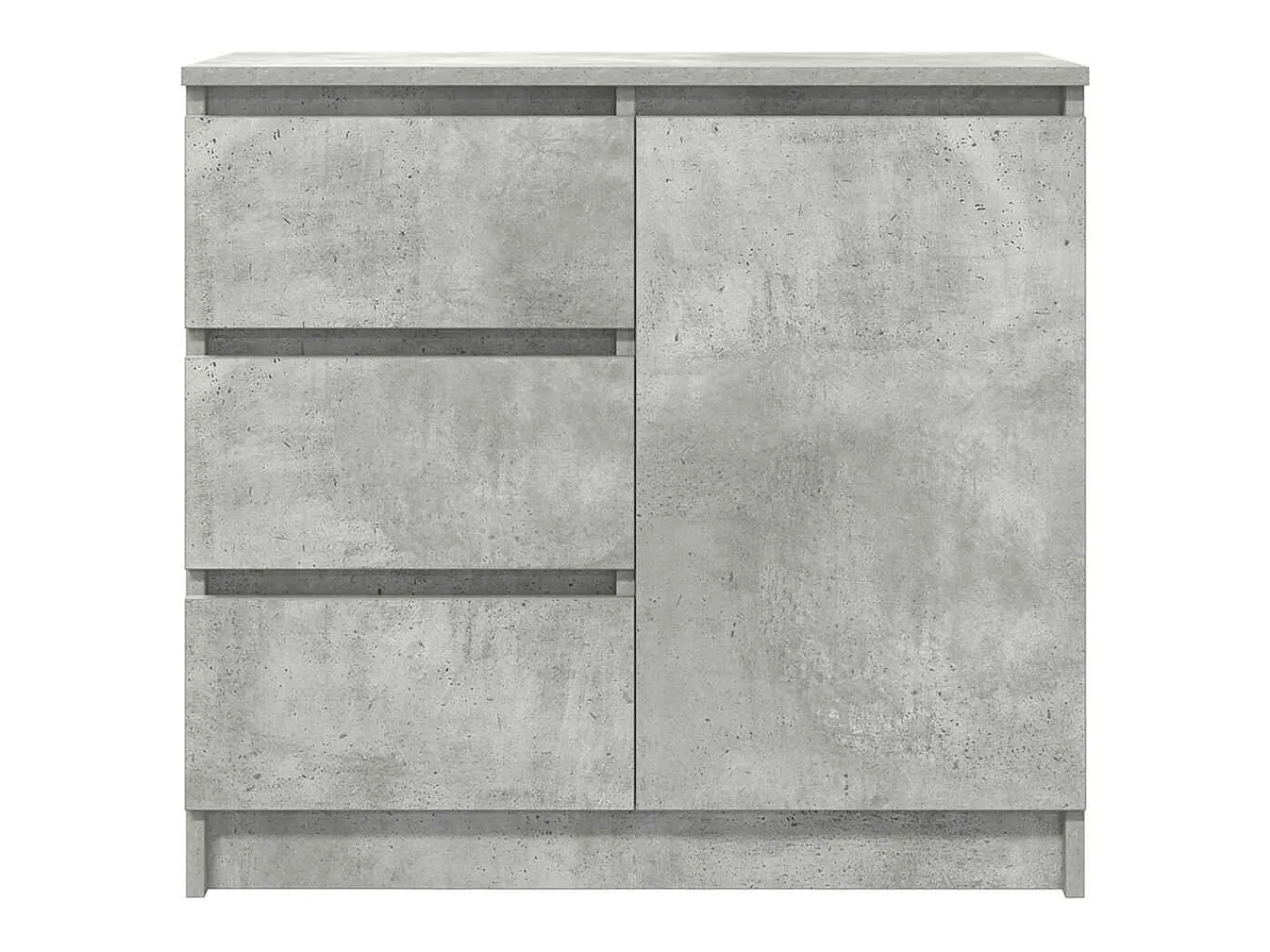 Aparador con cajón gris hormigón 71x35x65 cm madera ingeniería