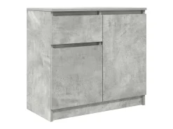 Aparador con cajón gris hormigón 71x35x65 cm madera ingeniería