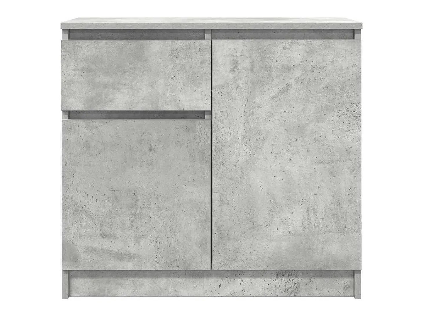 Aparador con cajón gris hormigón 71x35x65 cm madera ingeniería