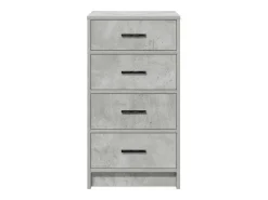 Aparador con cajón Gris hormigón 40 x 41 x 75 cm Madera de ingeniería