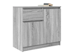 Aparador con cajón gris Sonoma 71x35x65 cm madera de ingeniería