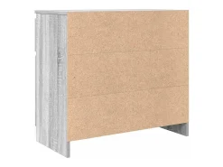 Aparador con cajón gris Sonoma 71x35x65 cm madera de ingeniería