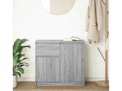 Aparador con cajón gris Sonoma 71x35x65 cm madera de ingeniería