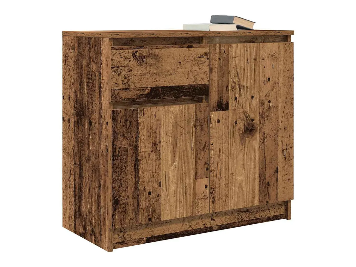 Aparador con cajón madera antigua 71x35x65 cm Madera ingeniería