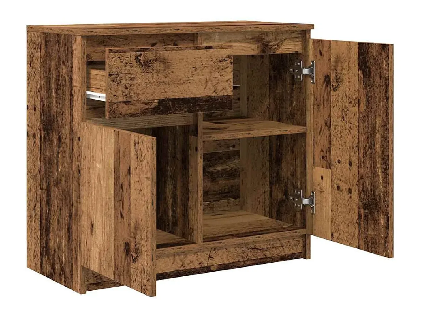 Aparador con cajón madera antigua 71x35x65 cm Madera ingeniería