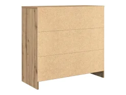 Aparador con cajón roble artesanal 80x34x76cm madera ingeniería