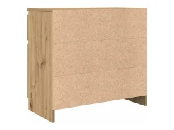 Aparador con cajón roble artesanal 71x35x65cm madera ingeniería