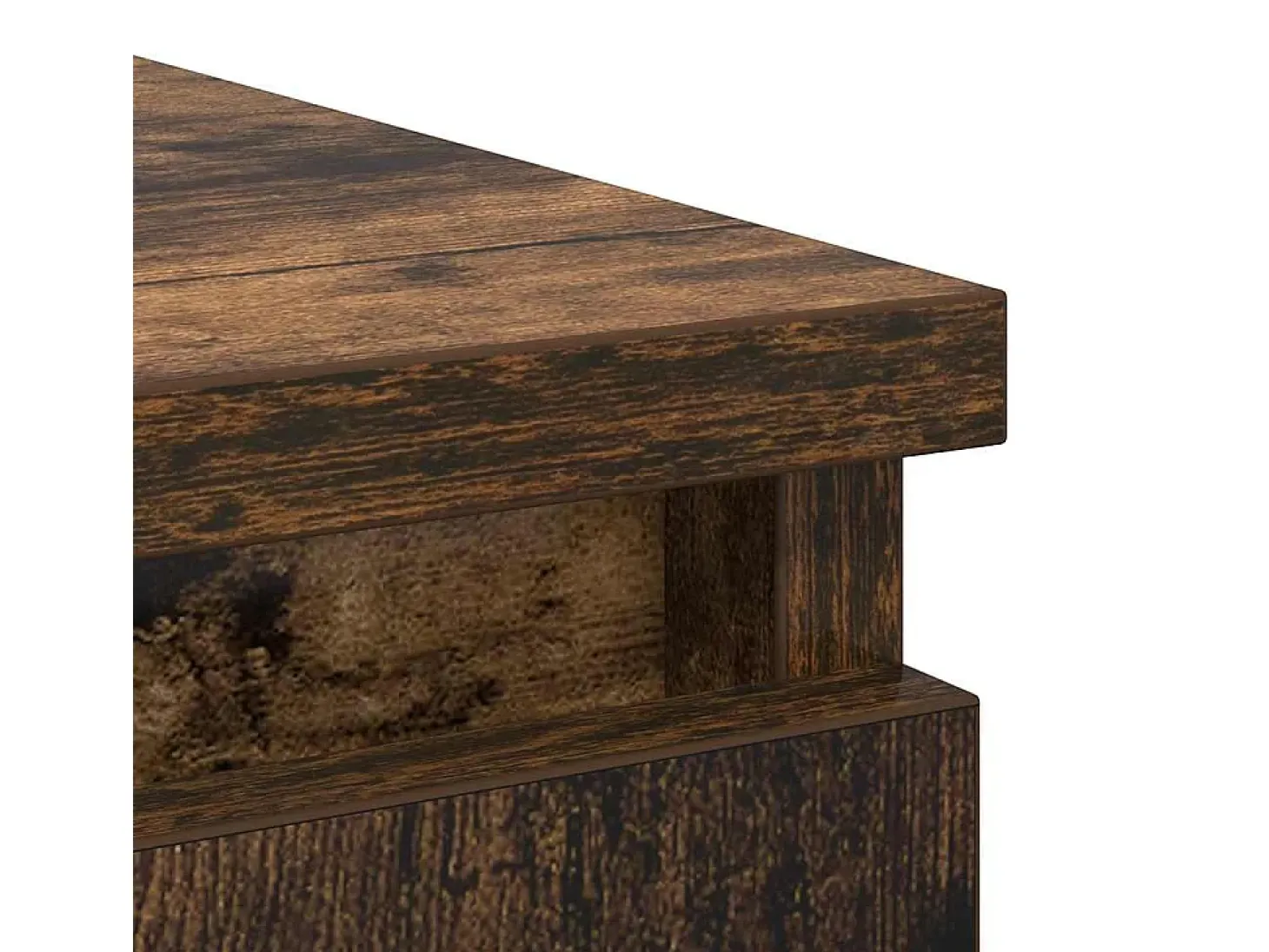 Aparador con cajón roble ahumado 71x35x65 cm madera ingeniería