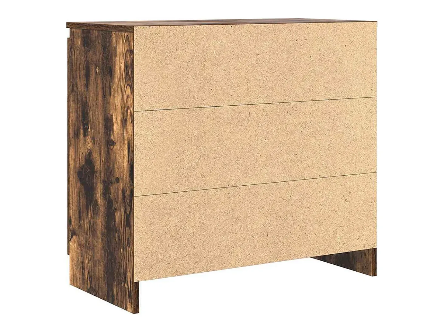 Aparador con cajón roble ahumado 71x35x65 cm madera ingeniería