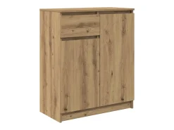 Aparador con cajón roble artesanal 71x35x84cm madera ingeniería