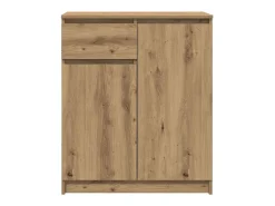Aparador con cajón roble artesanal 71x35x84cm madera ingeniería