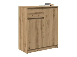 Aparador con cajón roble artesanal 71x35x84cm madera ingeniería