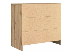 Aparador con cajón roble artesanal 71x35x65cm madera ingeniería