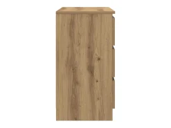 Aparador con cajón roble artesanal 71x35x65cm madera ingeniería
