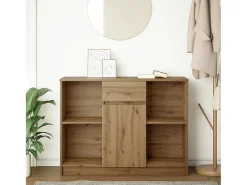 Aparador con cajón roble artisian 101x35x76cm madera ingeniería
