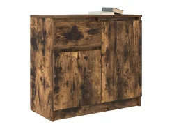 Aparador con cajón roble ahumado 71x35x65 cm madera ingeniería