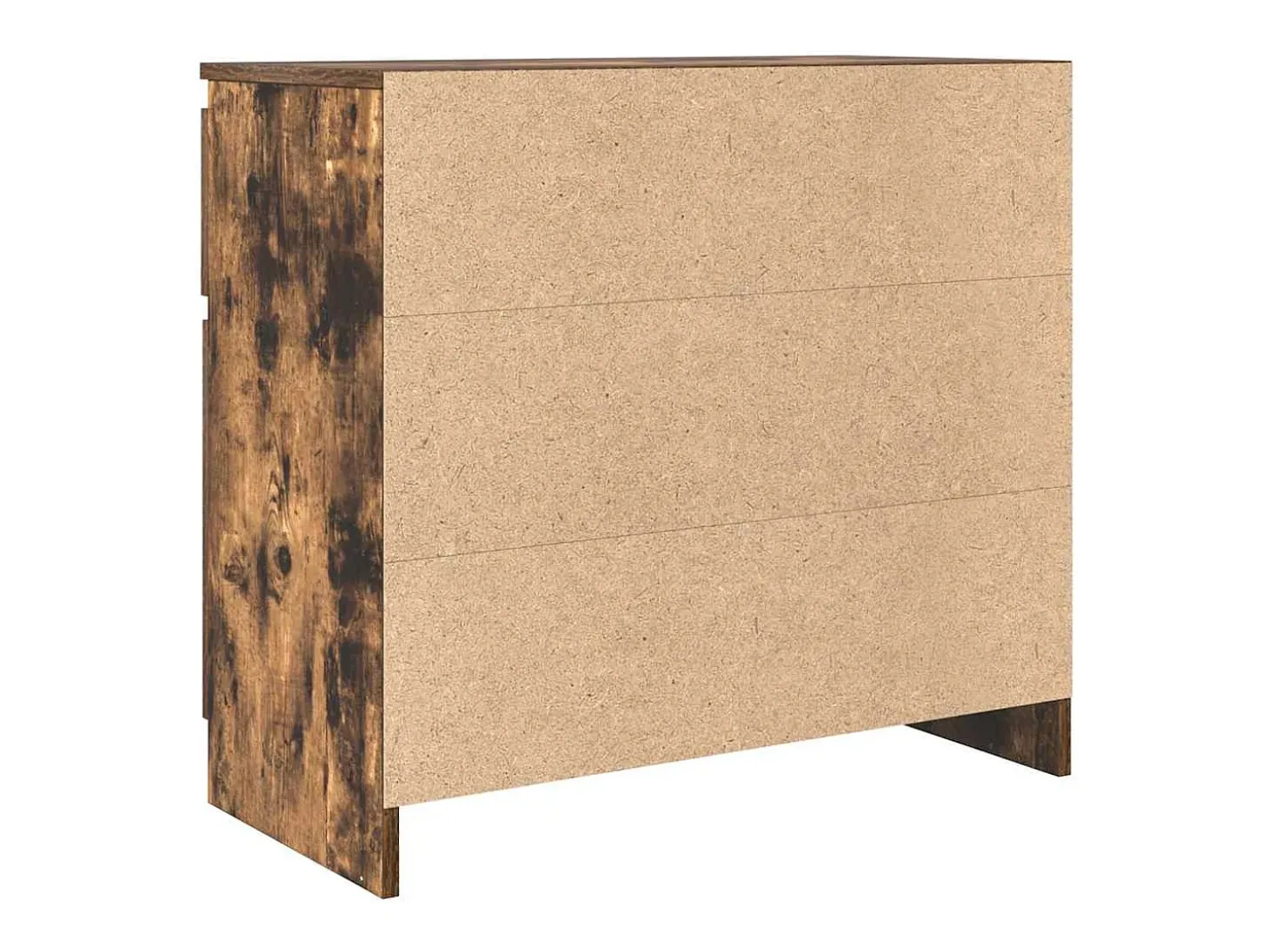 Aparador con cajón roble ahumado 71x35x65 cm madera ingeniería