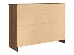 Aparador con cajón roble marrón 101x35x76 cm madera ingeniería